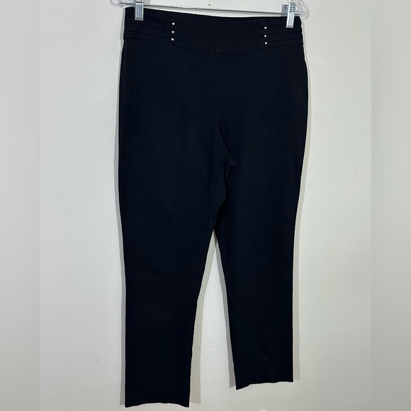 J M Collection sz med rayon blend dress pant. Pull on. Rich black. Excellent - Picture 1 of 12